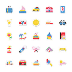 Summer and Holidays Vector Icons 
