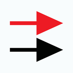 Red and black arrow icon vector EPS- 10