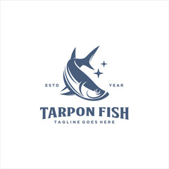 Tarpon Fish Logo Design Vector Image