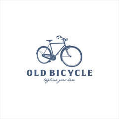 Fototapeta na wymiar Classic Bicycle Logo Design Vector Image