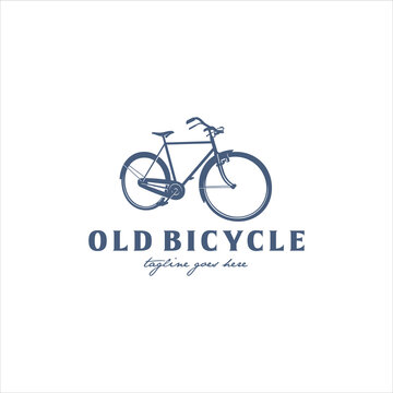 Classic Bicycle Logo Design Vector Image
