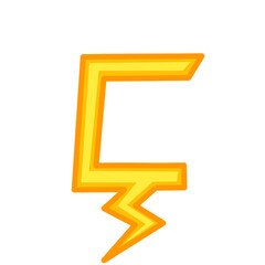 Thunder storm font design, alphabet leters vector illustration, Alphabet style, Alphabet Line Fonts, Thunder flash Storm