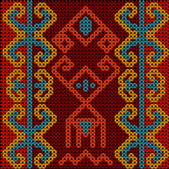  Ornament  is made in bright, juicy, perfectly matching colors. Ornament, mosaic, ethnic, folk pattern.