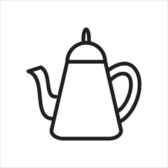 Obraz premium coffee pot icon minimalist design art