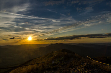 Bieszczady zachód słońca 