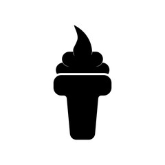 ice cream icon vector. cold and sweet food symbol