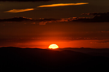 Bieszczady zachód słońca połonina Caryńska 