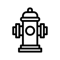 fire hydrant line icon illustration vector graphic 