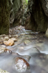 Montella, Avellino, Italy. Hiking path near the Tannera's source (Fiumara di Tannera).