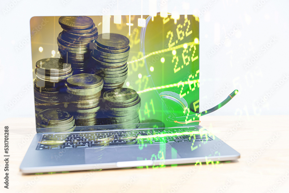 Aufkleber financial data in term of a digital prices on led display. a number of daily market price and quotat