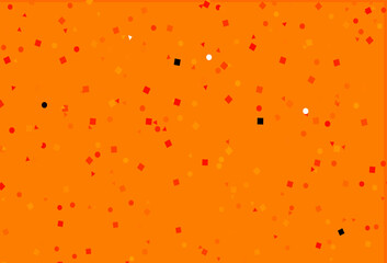Light Orange vector texture in poly style with circles, cubes.