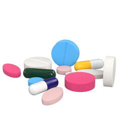 3D rendering illustration of some pharmaceutical pills