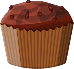 Chocolate muffin dessert. Chcolate cupcake