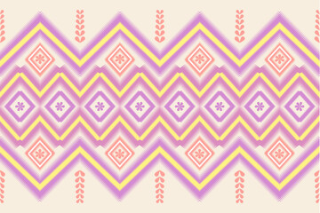 Ikat pattern . Geometric chevron abstract illustration, wallpaper. Tribal ethnic vector texture. Aztec style. Folk embroidery. Indian, Scandinavian, African rug.design for carpet,sarong and batik.