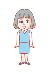 落ち着いた対応と笑顔で、お客様に信頼を得ている若い女性