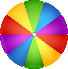rainbow color umbrella