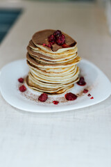 pancakes with raspberries