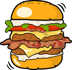 Double Hamburger Cheese and Bacon	
