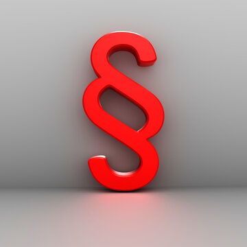 Red paragraph letter symbol