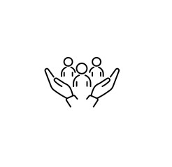 Employee protection icons set. Inclusive workplace.