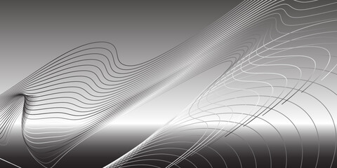 Grey background with white and black lines
