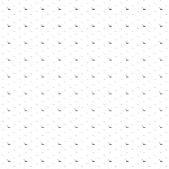 Square seamless background pattern from geometric shapes are different sizes and opacity. The pattern is evenly filled with small black rake symbols. Vector illustration on white background