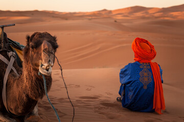 Beduine in der Sahara