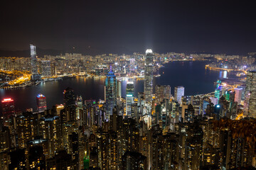 Fototapeta na wymiar City Light of Hong Kong