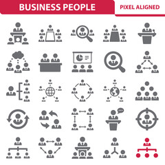 Business People Icons. Businessman, Lawyer, Politician Vector Icon Set
