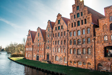 Hinstorische Backsteingeb&auml;ude in L&uuml;beck