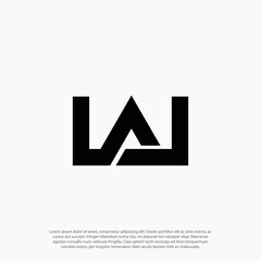 initial lwa Letter Logo Design Monogram Icon Vector Template.logo LWA