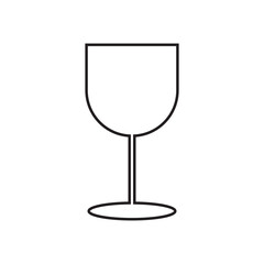 Graphic flat glass icon for your design and website