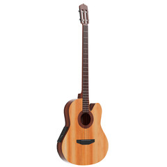 Fototapeta premium 3D rendering illustration of an acoustic bass guitar