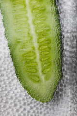 cucumber in water bubbles