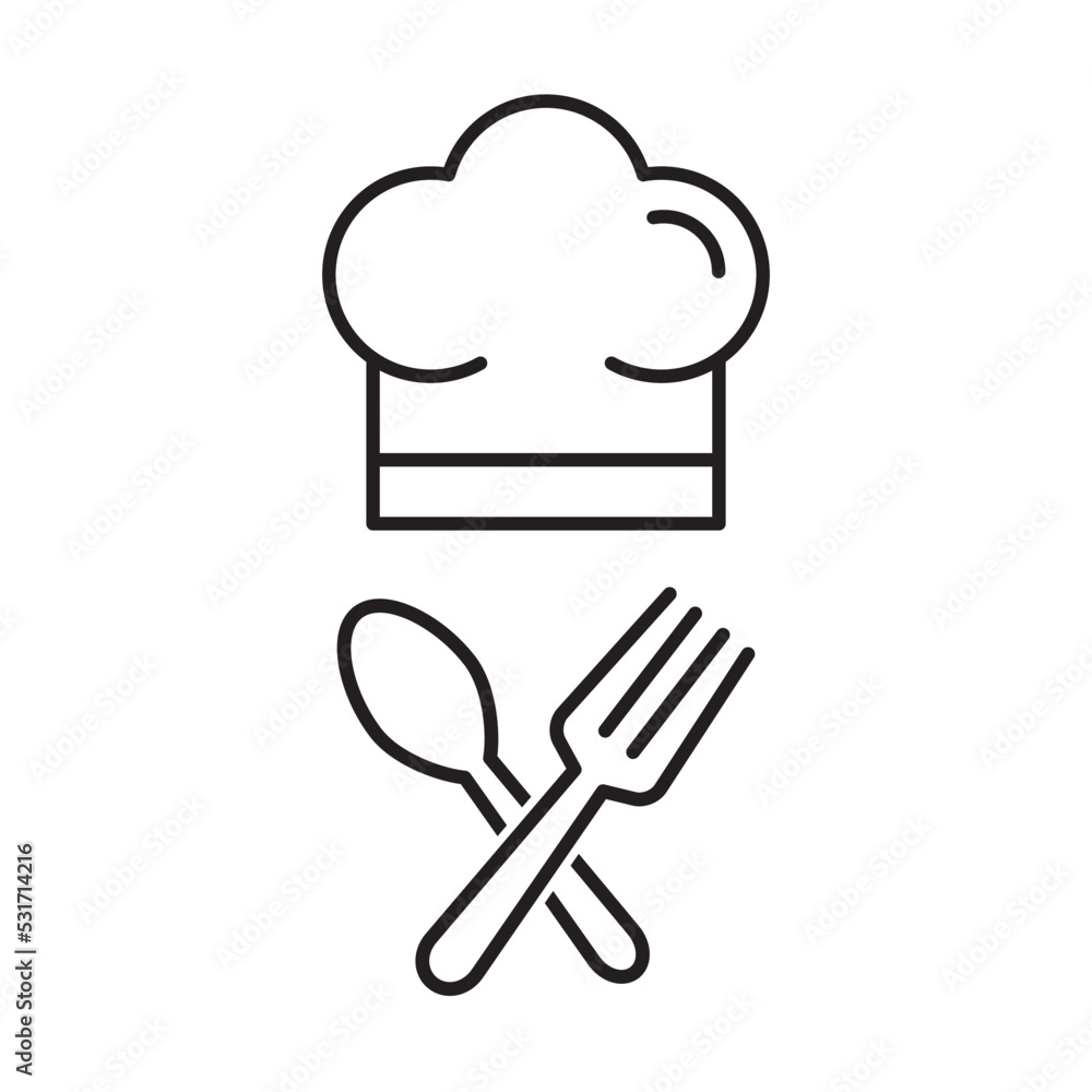 Wall mural chef hat master icon vector illustration flat design trendy