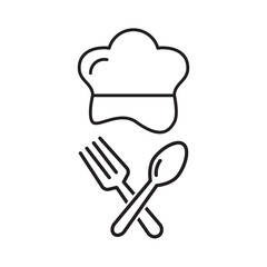 Chef Hat Master Icon Vector Illustration Flat Design Trendy