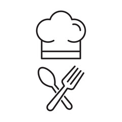 Chef Hat Master Icon Vector Illustration Flat Design Trendy