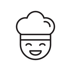 Chef Hat Master Icon Vector Illustration Flat Design Trendy