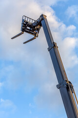 Fourches de charge palette sur grue t&eacute;lescopique 