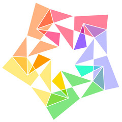 Abstract Geometric Rainbow Polygon-5aa2.