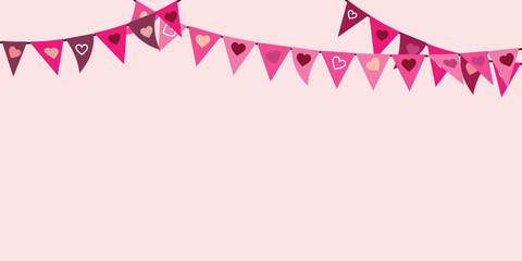 Love flags fastival, Flag Pink colorful