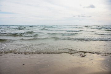 sand on the beach is natural for the background