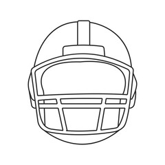 Football helmet sport vector illustration