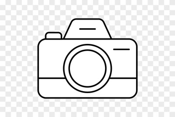 Camera icon. Video camera icon. Photo camera illustration isolated on transparent background. Vector EPS 10