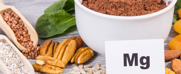 Healthy food as source natural magnesium, fiber and other vitamins and minerals