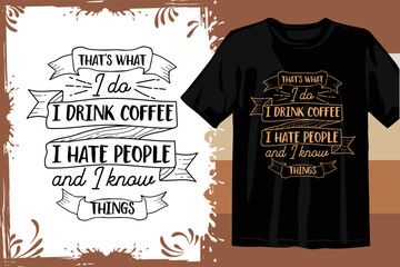 Retro Coffee t-shirt design. Wavy Coffee SVG. typography coffee design vector graphics