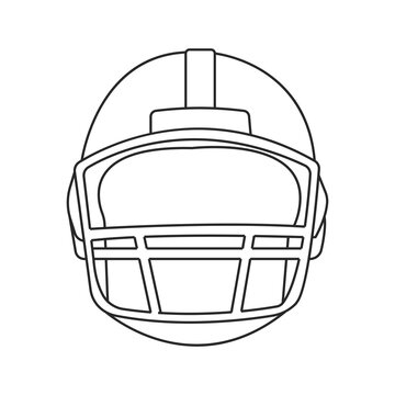 Football helmet sport vector illustration