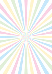 集中線　カラフル　レインボー  縦長　パステル　背景