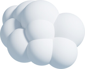 Image of 3d white cloud symbol