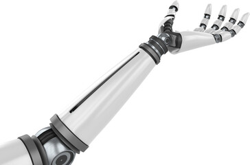 Image of robot arm with outstretched open hand